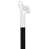 Italian Luxury: 'Harmoniously Poised' Cane, In 925r Silver Alpaca Silver Walking Sticks - Tophatter Daily Deals