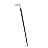Silver 925r Horse Walking Cane with Black Beechwood Shaft and Collar Alpaca Silver Walking Sticks - Tophatter Daily Deals