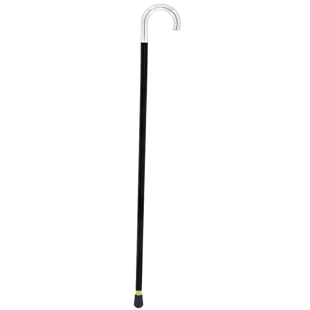 Italian Luxury: 'Lustrous Tourist' Cane, Crafted in 925r Silver Alpaca Silver Walking Sticks - Tophatter Daily Deals