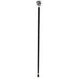 Silver 925r Ruby Red Skull and Bats Walking Cane w/ Black Beechwood Shaft Alpaca Silver Walking Sticks - Tophatter Daily Deals