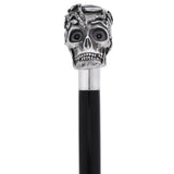 Italian Luxury: Skull & Snakes with Crystal Eyes, 925r Silver Alpaca Silver Walking Sticks - Tophatter Daily Deals