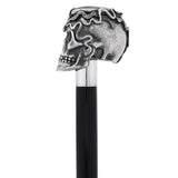 Italian Luxury: Skull & Snakes with Crystal Eyes, 925r Silver Alpaca Silver Walking Sticks - Tophatter Daily Deals
