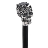 Italian Luxury: Skull & Snakes with Crystal Eyes, 925r Silver Alpaca Silver Walking Sticks - Tophatter Daily Deals