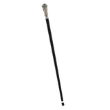 Silver 925r Swarovski Crystal Encrusted Elongated Knob Walking Stick with Black Beechwood Shaft Alpaca Silver Walking Sticks - Tophatter Daily Deals