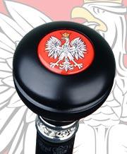Polish Eagle Emblem Knob Stick: Large Knob, Pewter Collar Animal Handled Canes - Tophatter Daily Deals
