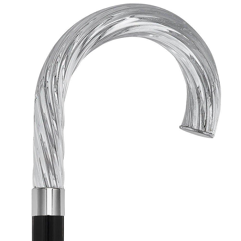 Italian Luxury: Twisted Ribbed Tourist Cane, 925r Silver Antique Vintage Walking Canes - Tophatter Daily Deals
