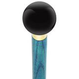 Black Void Round Knob Cane w/ Custom Color Ash Shaft & Collar Ball Clock Handle Walking Canes - Tophatter Daily Deals