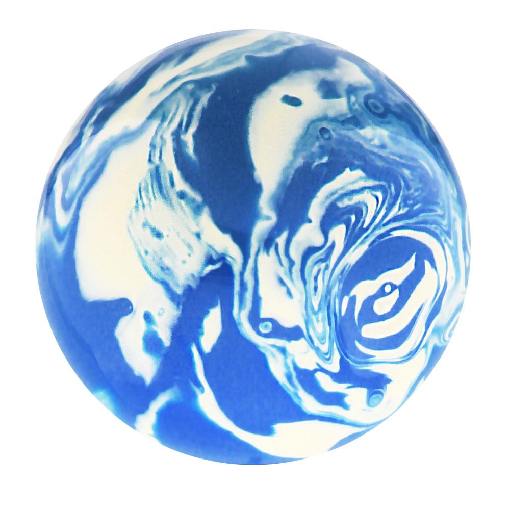 Blue & White Cream Swirl Round Knob Cane w/ Custom Wood Shaft & Collar Ball Clock Handle Walking Canes - Tophatter Daily Deals