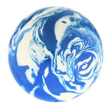 Blue & White Cream Swirl Round Knob Cane w/ Custom Wood Shaft & Collar Ball Clock Handle Walking Canes - Tophatter Daily Deals