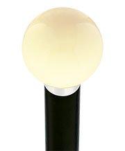 Vanilla Ivory Round Knob Cane w/ Custom Wood Shaft & Collar Ball Clock Handle Walking Canes - Tophatter Daily Deals