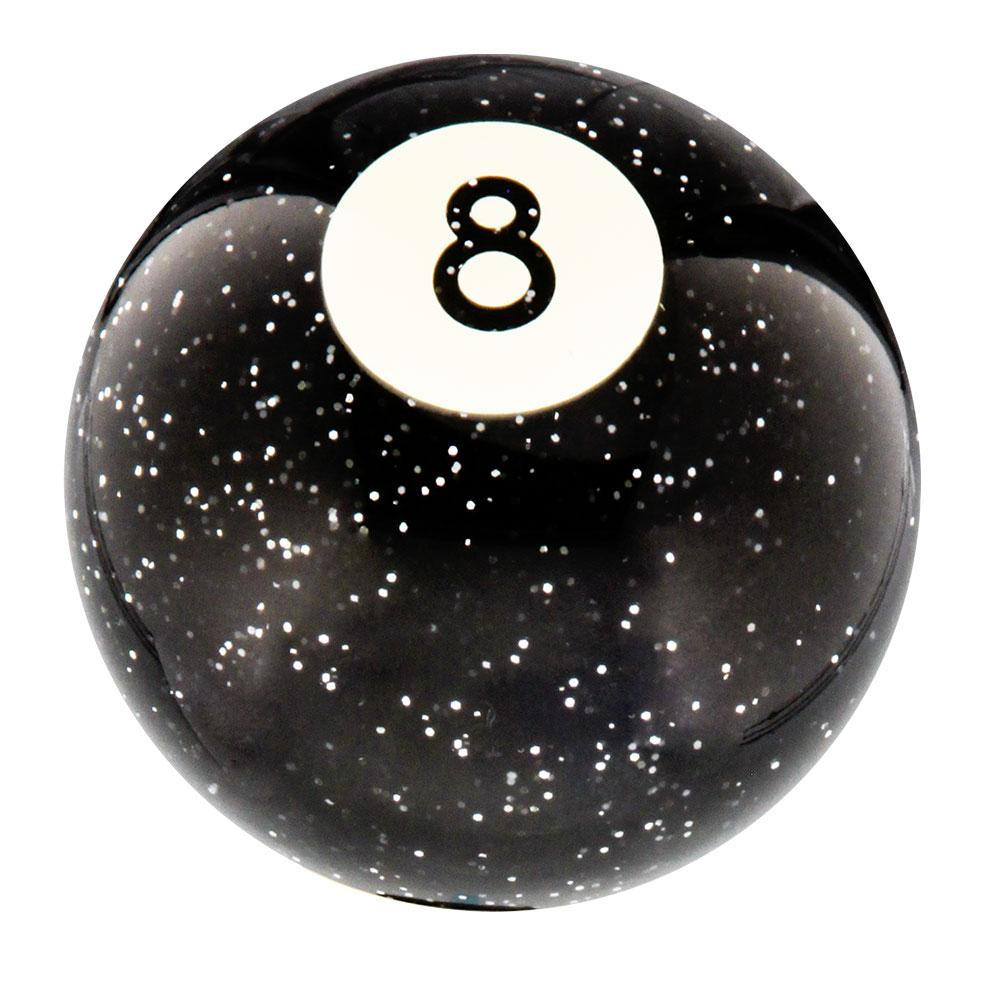 8 Ball Black Sparkle Round Knob Cane w/ Custom Wood Shaft & Collar Billiard Walking Sticks - Tophatter Daily Deals