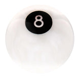 8 Ball White Pearl Round Knob Cane w/ Custom Color Ash Shaft & Collar Billiard Walking Sticks - Tophatter Daily Deals