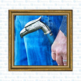 Premium Denim Blue Eagle Cane: Chrome, Patriotic Elegance Bird Walking Canes - Tophatter Daily Deals