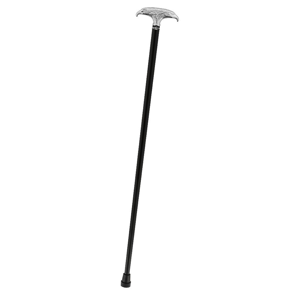 Patriotic Chrome Plated Double Eagle T-Handle Walking Cane Bird Walking Canes - Tophatter Daily Deals