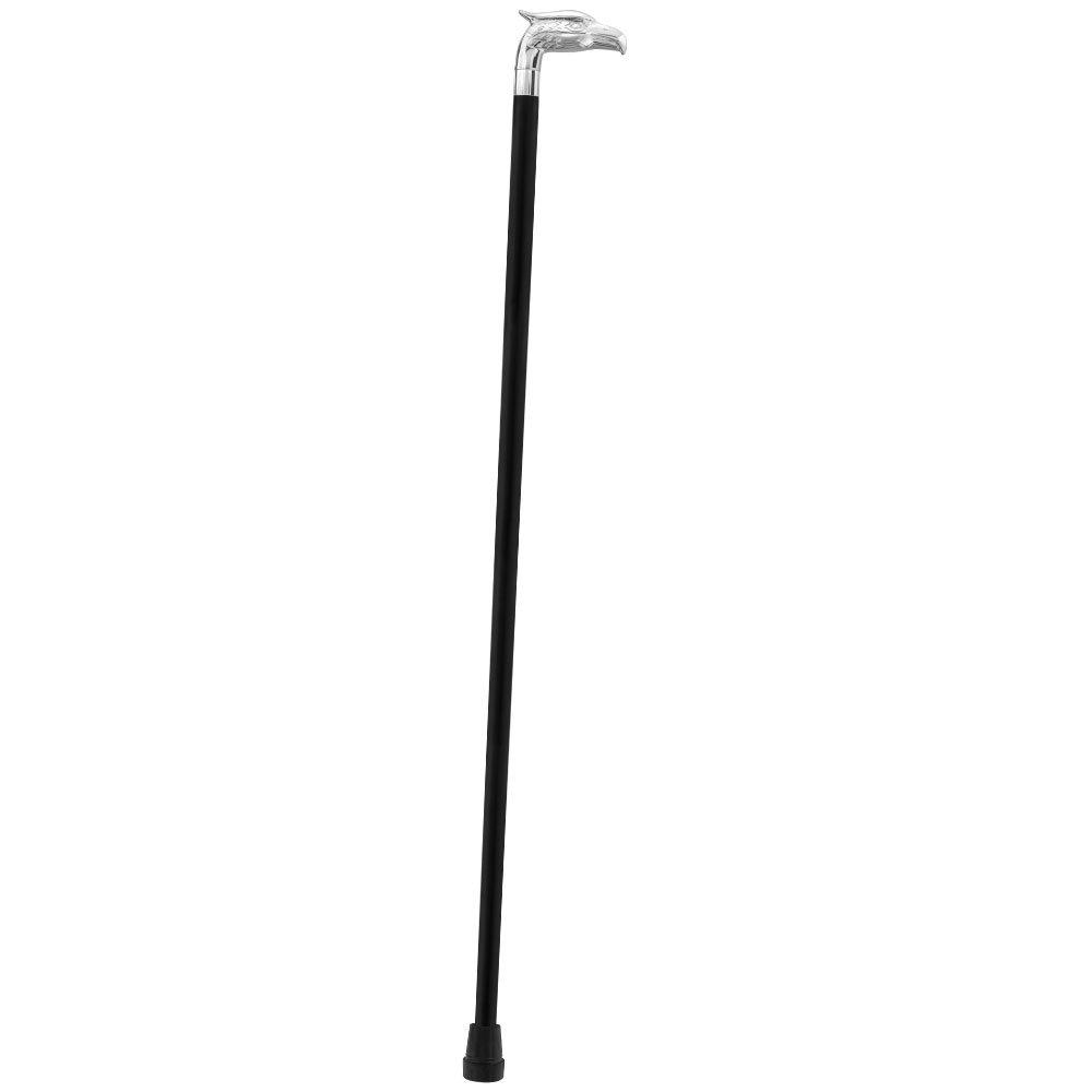 Eagle Premium Chrome Brass Handle Cane: Custom Shaft & Collar Bird Walking Canes - Tophatter Daily Deals