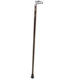 Patriotic Chrome Plated Eagle Head Cane: Inlaid Wenge Wood Bird Walking Canes - Tophatter Daily Deals