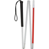 Sight Sensing Blind Stick - 4-Section Folding Reflective Blind Stick Walking Cane - Tophatter Daily Deals