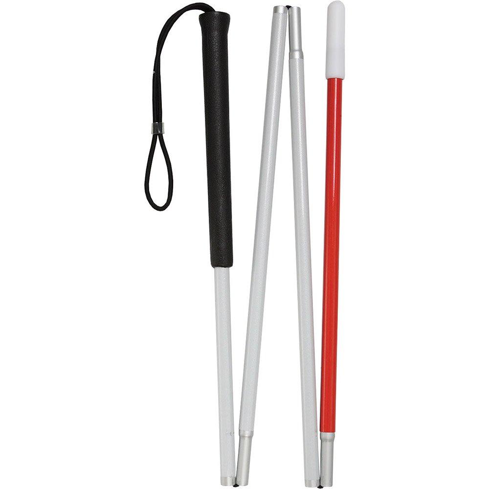 Sight Sensing Blind Stick - 4-Section Folding Reflective Blind Stick Walking Cane - Tophatter Daily Deals