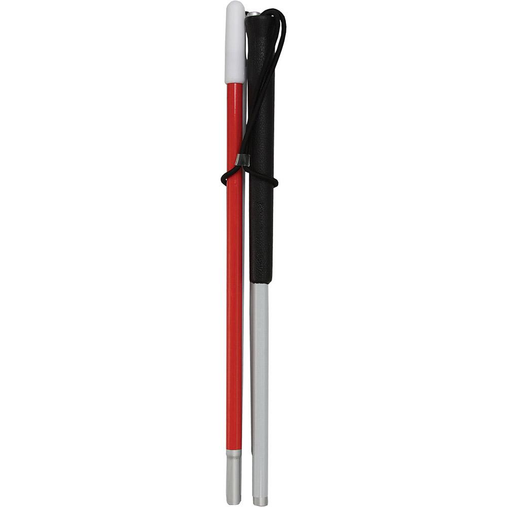 Sight Sensing Blind Stick - 4-Section Folding Reflective Blind Stick Walking Cane - Tophatter Daily Deals
