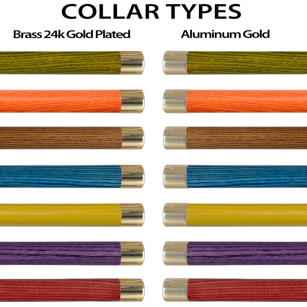 Premium Brass Fritz Handle Cane: Stained Custom Color Shaft Brass Walking Canes - Tophatter Daily Deals
