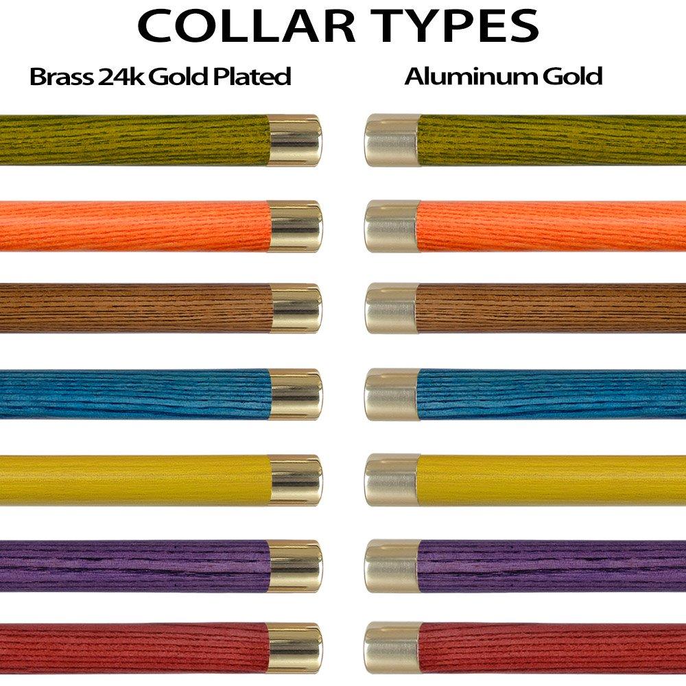 Premium Brass Knob Handle Cane: Stained Custom Color Shaft Brass Walking Canes - Tophatter Daily Deals