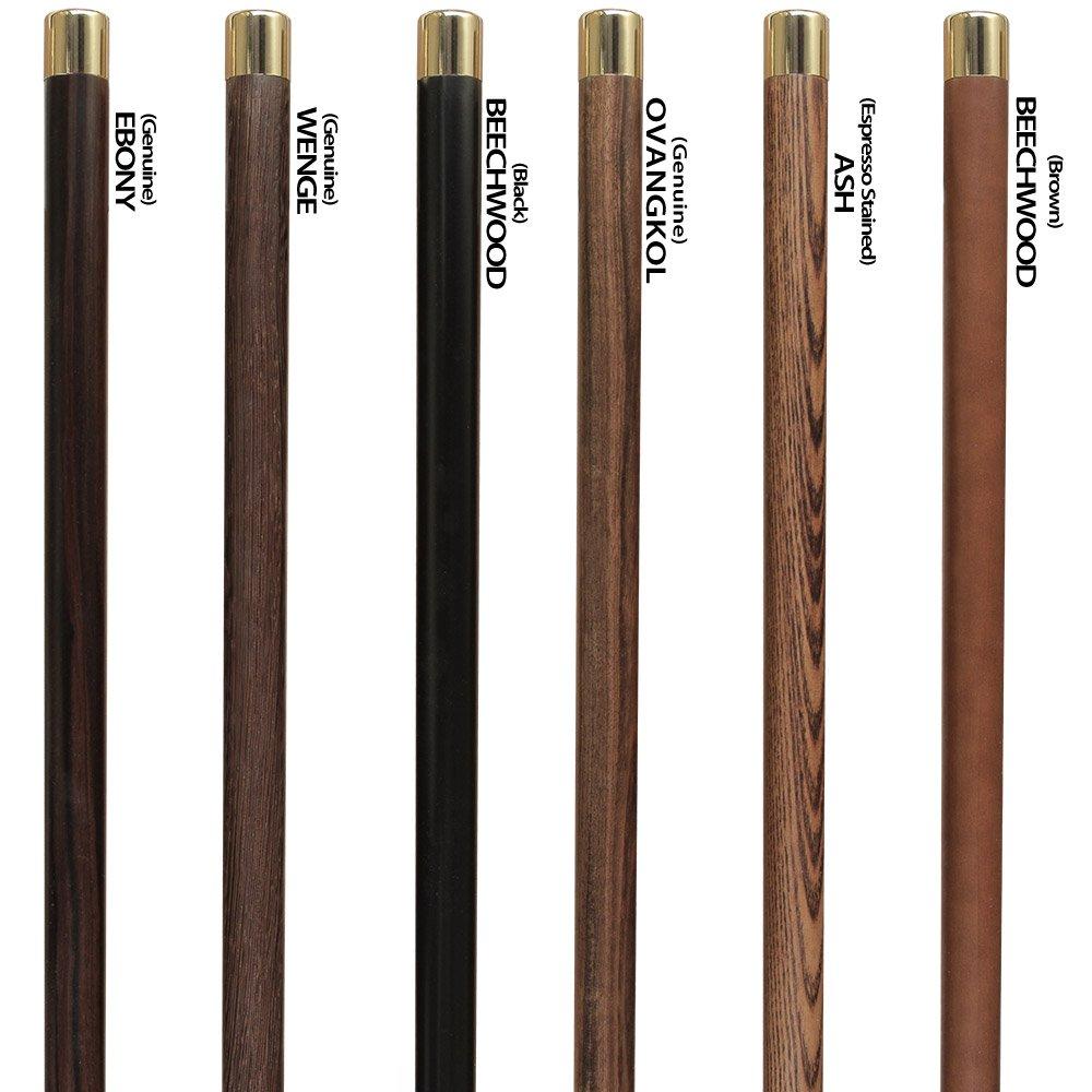 Premium Brass Knob Walking Cane: Custom Shaft & Collar Brass Walking Canes - Tophatter Daily Deals
