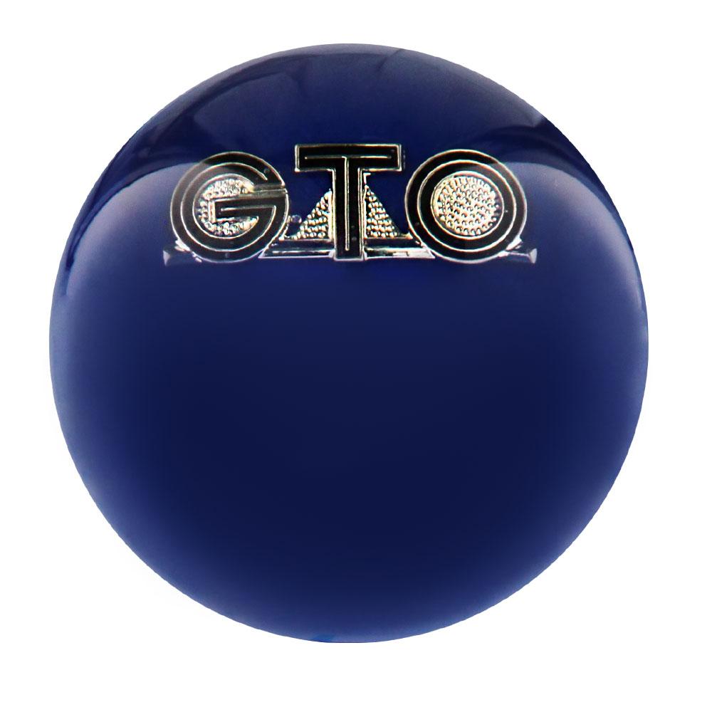 GTO Car Emblem Dark Blue Round Knob Cane w/ Custom Wood Shaft & Collar Car Themed Canes - Tophatter Daily Deals