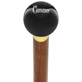 Licensed Camaro Emblem Black Round Knob Cane w/ Custom Wood Shaft & Collar Car Themed Canes - Tophatter Daily Deals