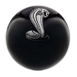 Licensed Mustang Cobra Emblem Black Round Knob Cane w/ Custom Color Ash Shaft & Collar Car Themed Canes - Tophatter Daily Deals