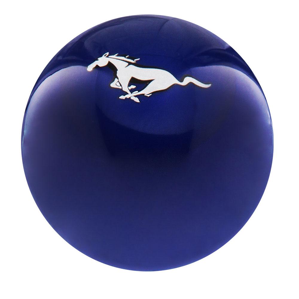 Licensed Mustang Horse Emblem Dark Blue Round Knob Cane w/ Custom Color Ash Shaft & Collar Car Themed Canes - Tophatter Daily Deals