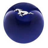 Licensed Mustang Horse Emblem Dark Blue Round Knob Cane w/ Custom Color Ash Shaft & Collar Car Themed Canes - Tophatter Daily Deals