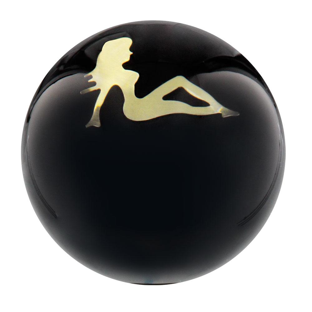 Mudflag Trucker Girl Black Round Knob Cane w/ Custom Color Ash Shaft & Collar Car Themed Canes - Tophatter Daily Deals