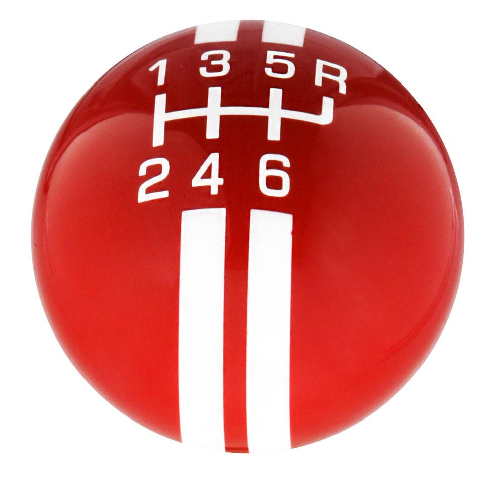Red & White Rally Shift Round Knob Cane w/ Custom Color Ash Shaft & Collar Car Themed Canes - Tophatter Daily Deals
