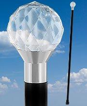 Crystal-Like Lucite Ball Handle Cane - Sophisticated Design Clear Lucite Walking Canes - Tophatter Daily Deals