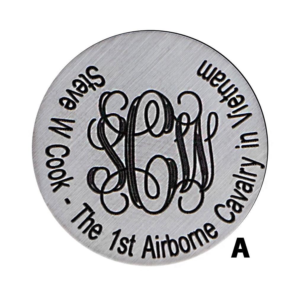 Custom Engrave Your Cane: Stainless Steel Circle Tag Walking Cane Engraving - Tophatter Daily Deals
