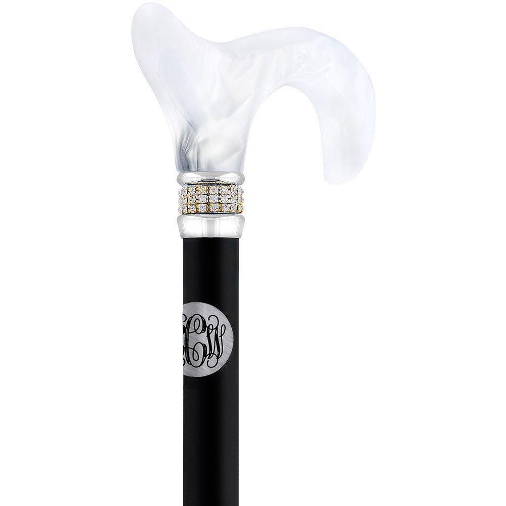 Custom Engrave Your Cane: Stainless Steel Circle Tag Walking Cane Engraving - Tophatter Daily Deals