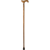 Genuine Striped Zebrano Derby Walking Cane with Natural Design Derby Classic Walking Canes - Tophatter Daily Deals