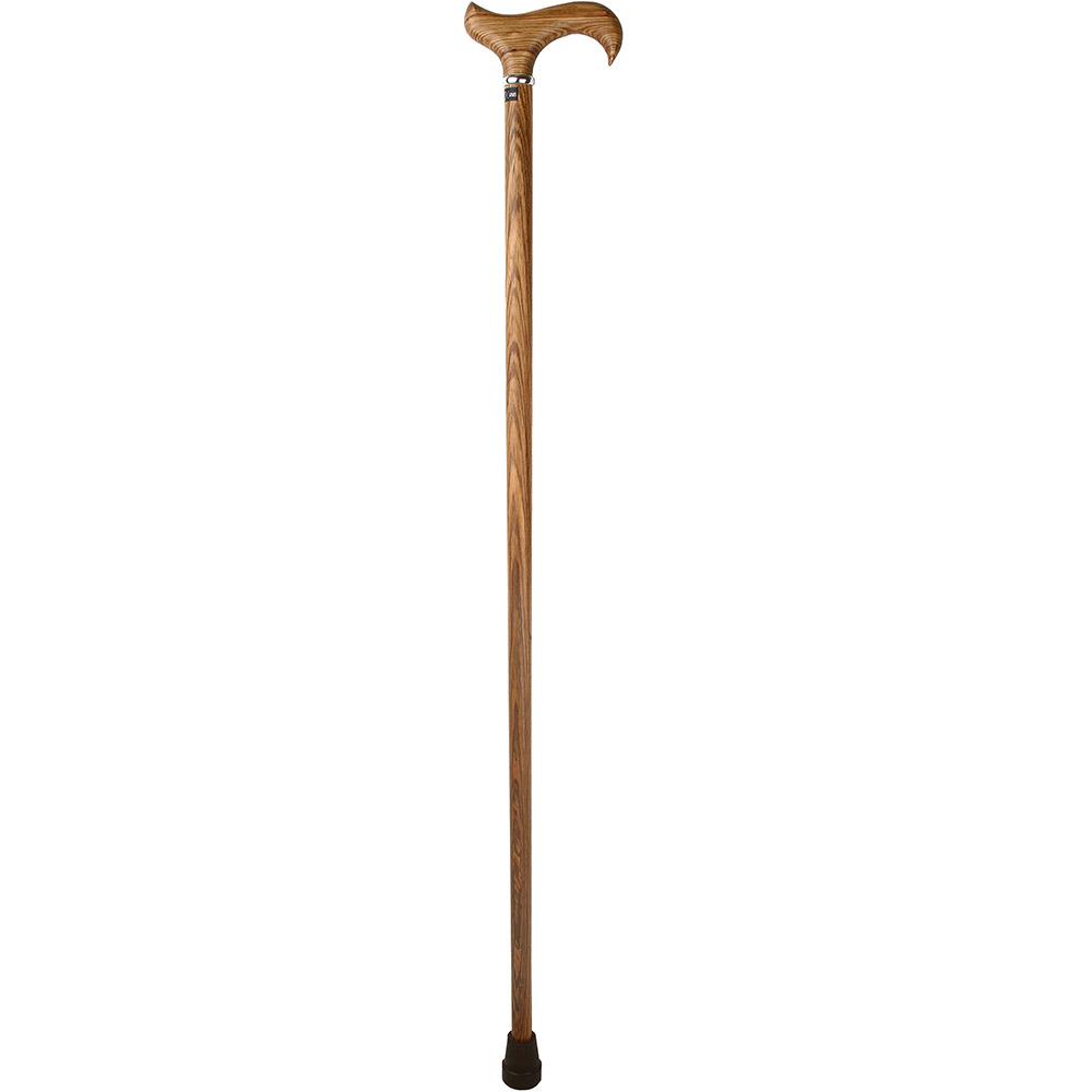 Genuine Striped Zebrano Derby Walking Cane with Natural Design Derby Classic Walking Canes - Tophatter Daily Deals