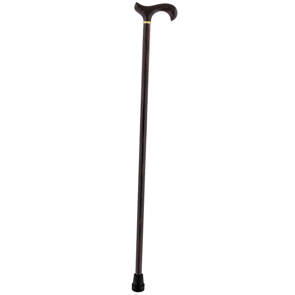 Exquisite Derby Cane: Afromosia Inlay, Textured Wenge Shaft Derby Classic Walking Canes - Tophatter Daily Deals