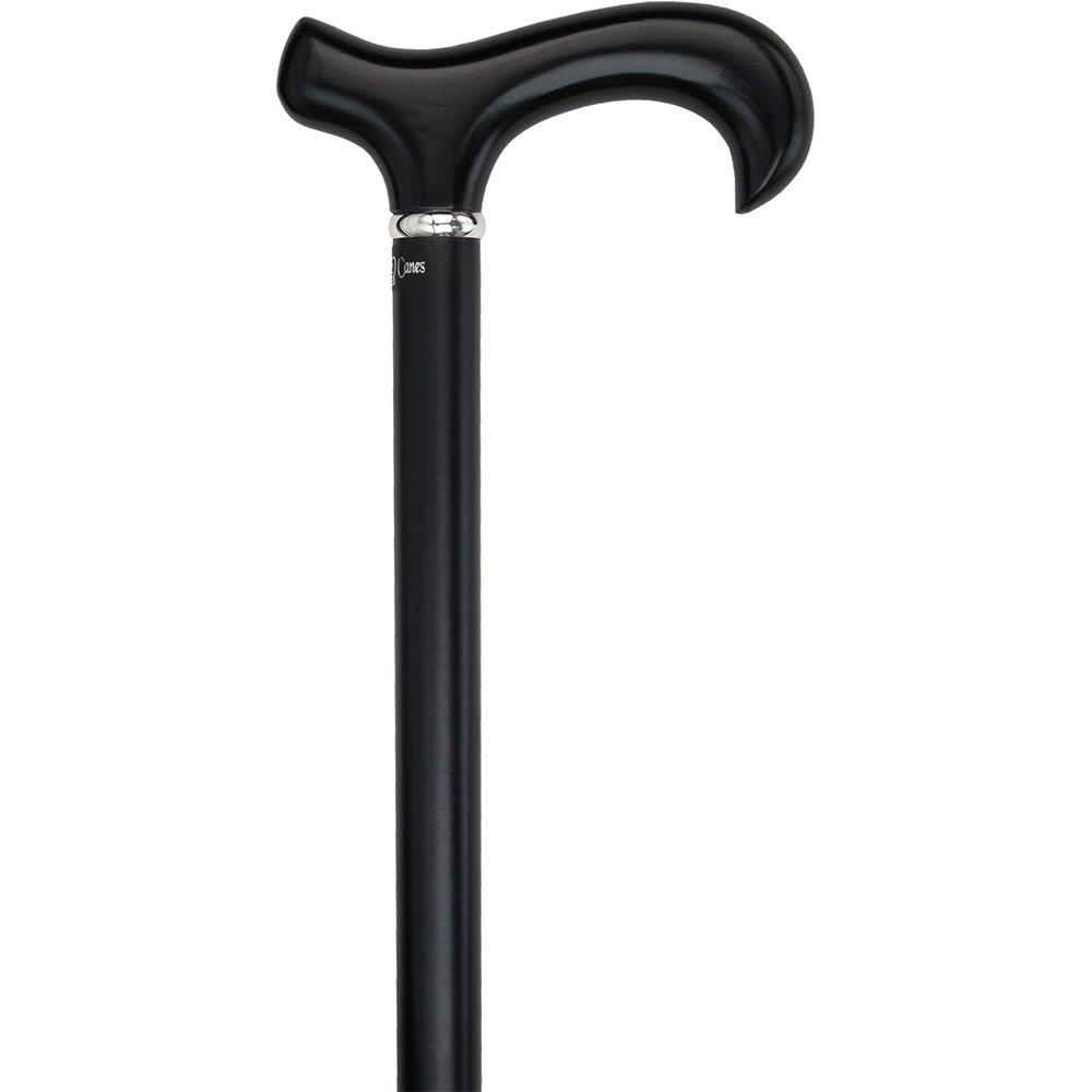 Exquisite Black Derby Cane, Silver Accent - Royal Elegance Derby Classic Walking Canes - Tophatter Daily Deals