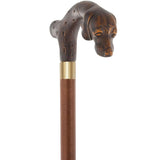 Scratch and Dent Devoted & Loyal Dog Wooden Fritz Handle Cane w/ Custom Shaft & Collar V2082 Dog Walking Canes - Tophatter Daily Deals