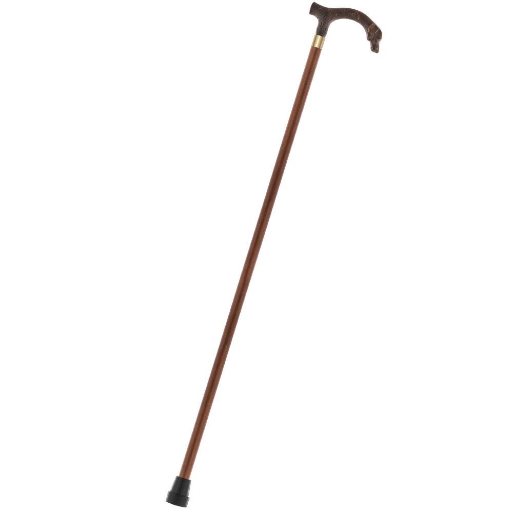Scratch and Dent Devoted & Loyal Dog Wooden Fritz Handle Cane w/ Custom Shaft & Collar V2082 Dog Walking Canes - Tophatter Daily Deals