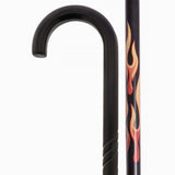 Dr. House's Exact Replica: Flame Tourist Cane - Black Beechwood Dr Gregory House Walking Canes - Tophatter Daily Deals