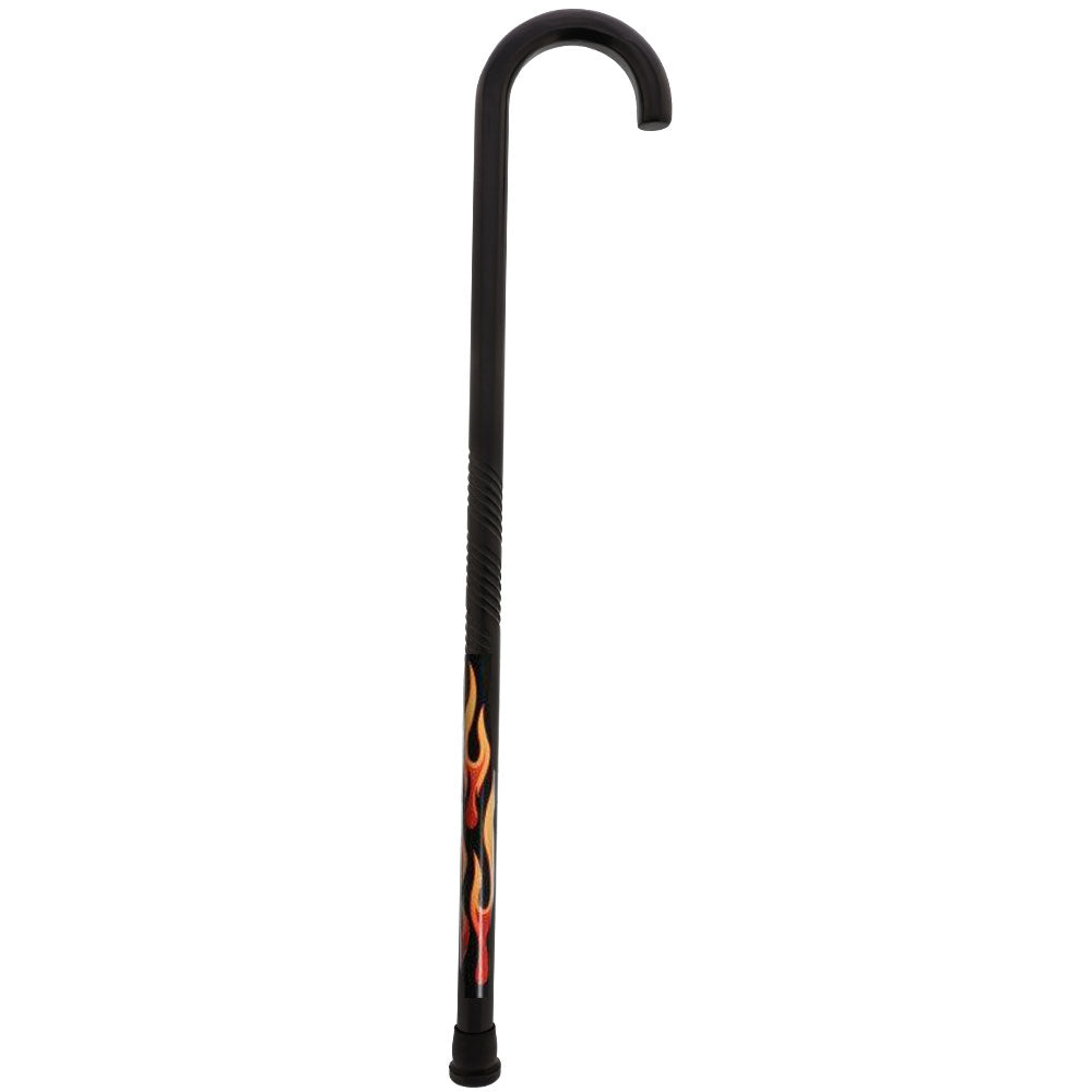 Dr. House's Exact Replica: Flame Tourist Cane - Black Beechwood Dr Gregory House Walking Canes - Tophatter Daily Deals