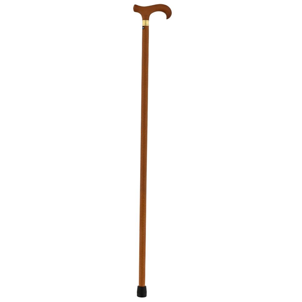 Super Strong Derby Cane: Brown Beechwood & Brass Extra Strong Walking Canes - Tophatter Daily Deals