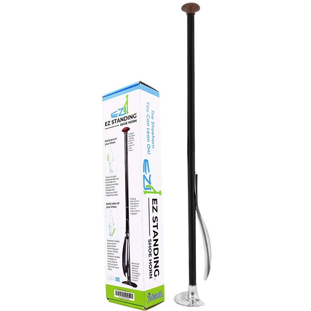 Folding EZ-Standing Shoehorn: Self-Standing, Ideal for Closet Shoe Horns - Tophatter Daily Deals