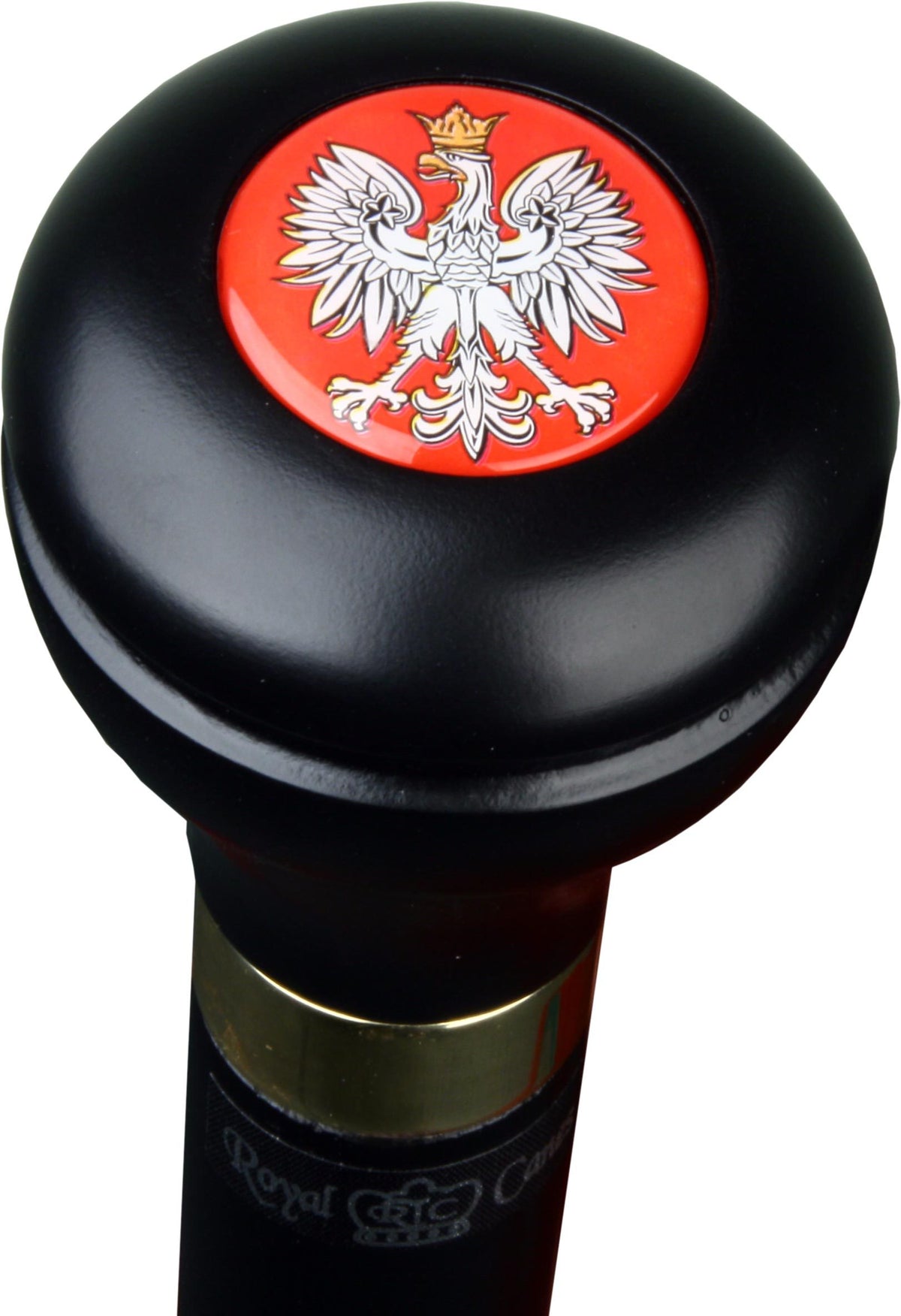 Polish Eagle Emblem Flask Walking Stick: Wood Shaft Hidden Flask Flask Canes - Tophatter Daily Deals