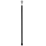 Skull Premium Chrome Brass Flask Cane: Wood Shaft Hidden Flask Flask Canes - Tophatter Daily Deals