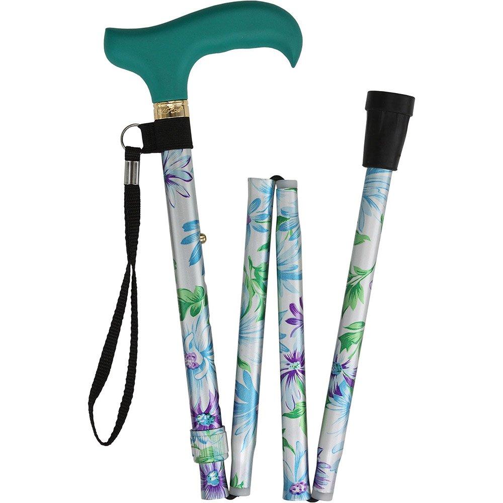 Adjustable Designer Folding Cane - Glorious Gardens Style Folding Canes - Tophatter Daily Deals