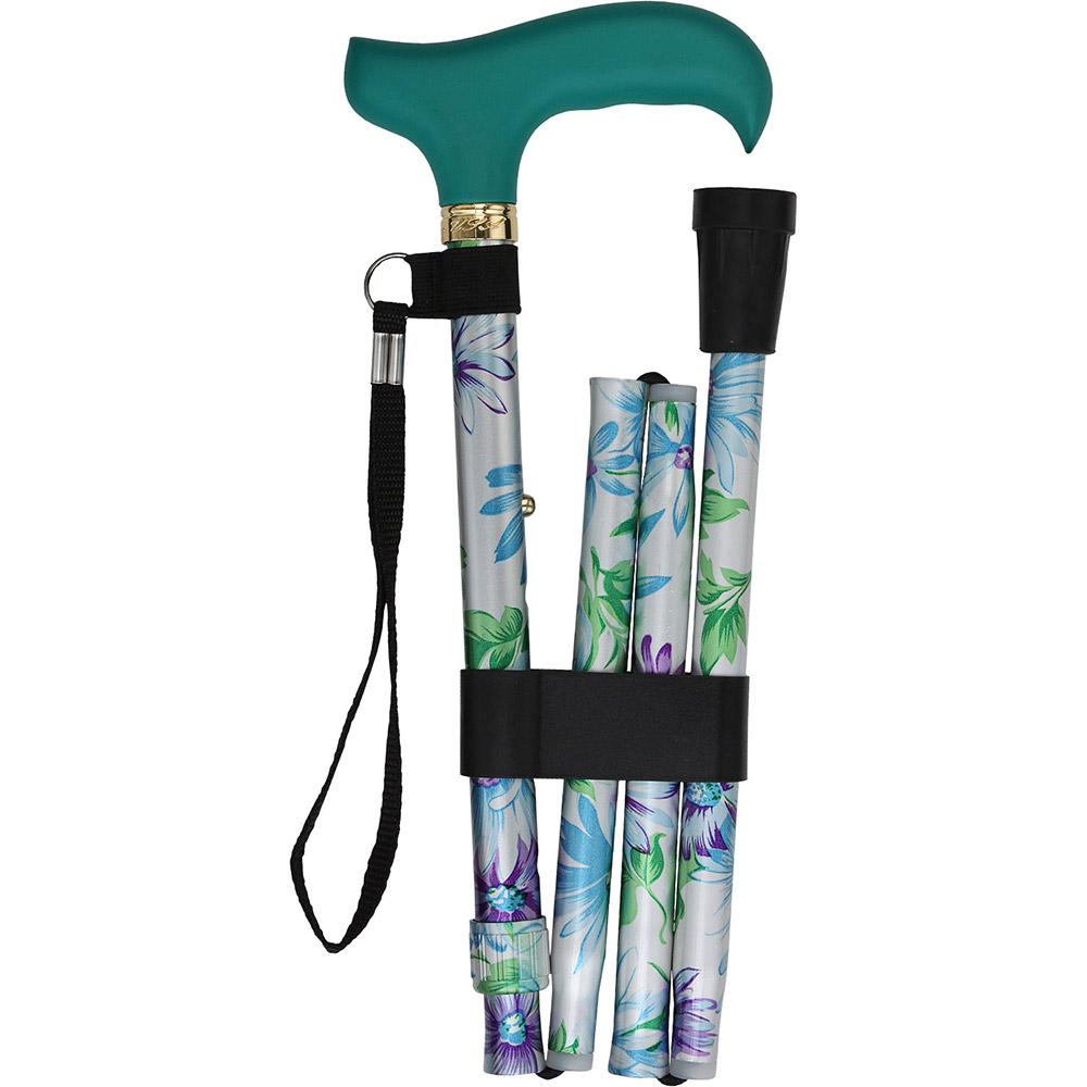 Adjustable Designer Folding Cane - Glorious Gardens Style Folding Canes - Tophatter Daily Deals